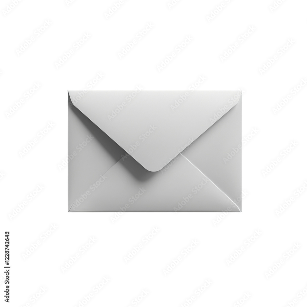 A Simple White Envelope, Minimalist Design, Blank, Unopened, Ready for Mailing, Correspondence, Communication Concept A Simple White Envelope, Minimalist Design, Blank, Unopened, Ready for Mailing, Correspondence, Communication Concept