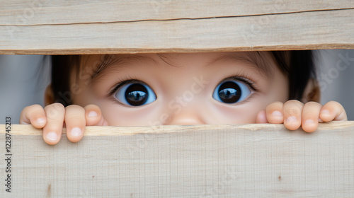 Baby's Curious Gaze:  A clo...