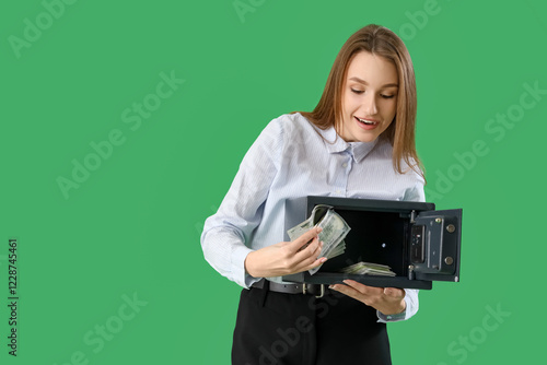 Beautiful young shocked wom...