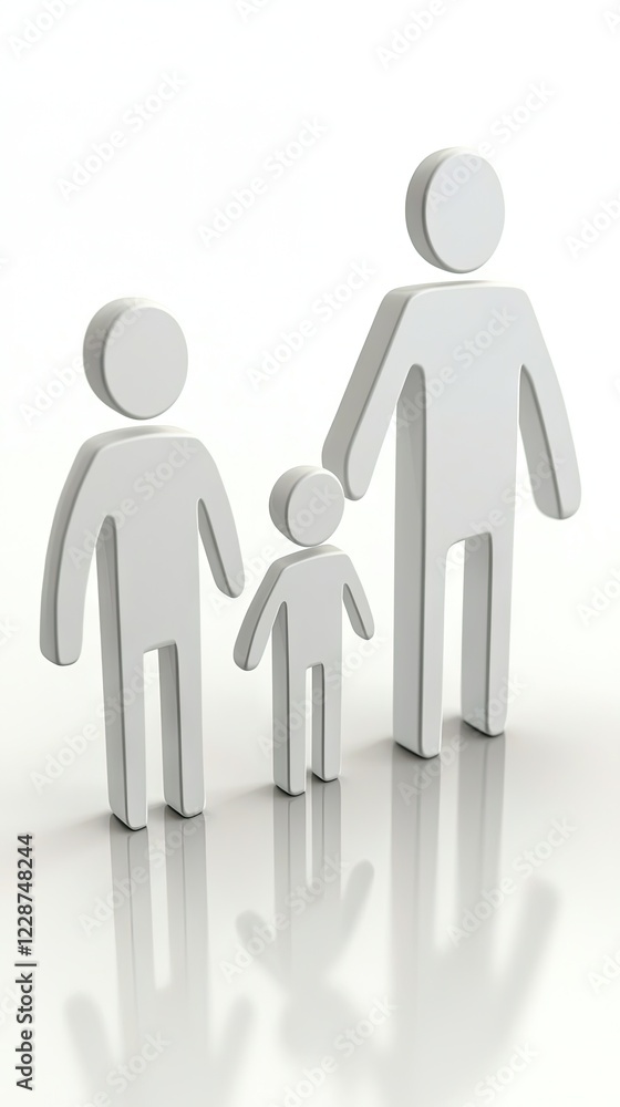 Family, figures, unity, growth, white background, concept, illustration, parenting Family, figures, unity, growth, white background, concept, illustration, parenting