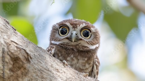 Curious Little Owl: A close...