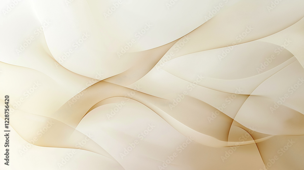 Obraz premium Elegant abstract background with soft smooth curves in beige and cream tones