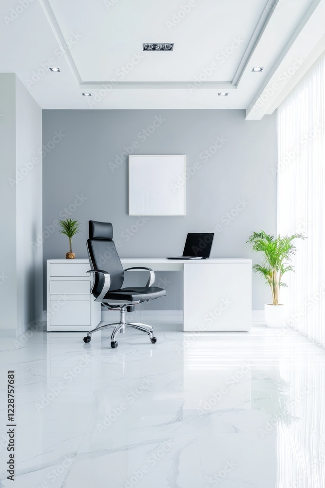 Fototapeta premium A doctor office with a minimalist and futuristic design.