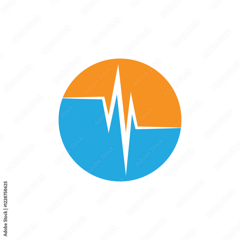 Pulse line illustration vector template
