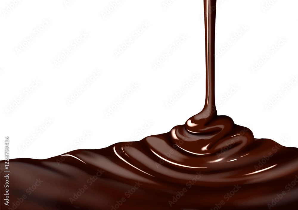 ベクター とろけて重なりながら溜まるチョコレート テンパリング バレンタイン ベクター とろけて重なりながら溜まるチョコレート テンパリング バレンタイン