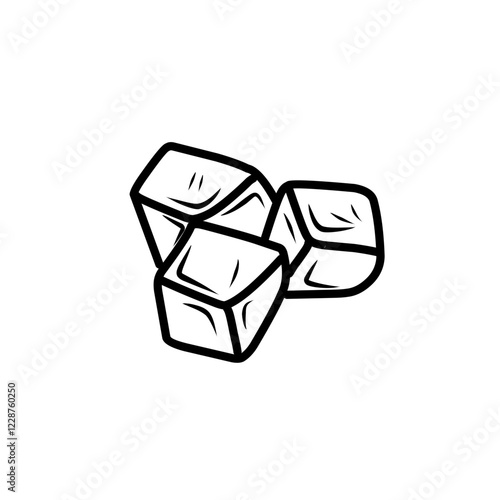 ice cube doodle icon
