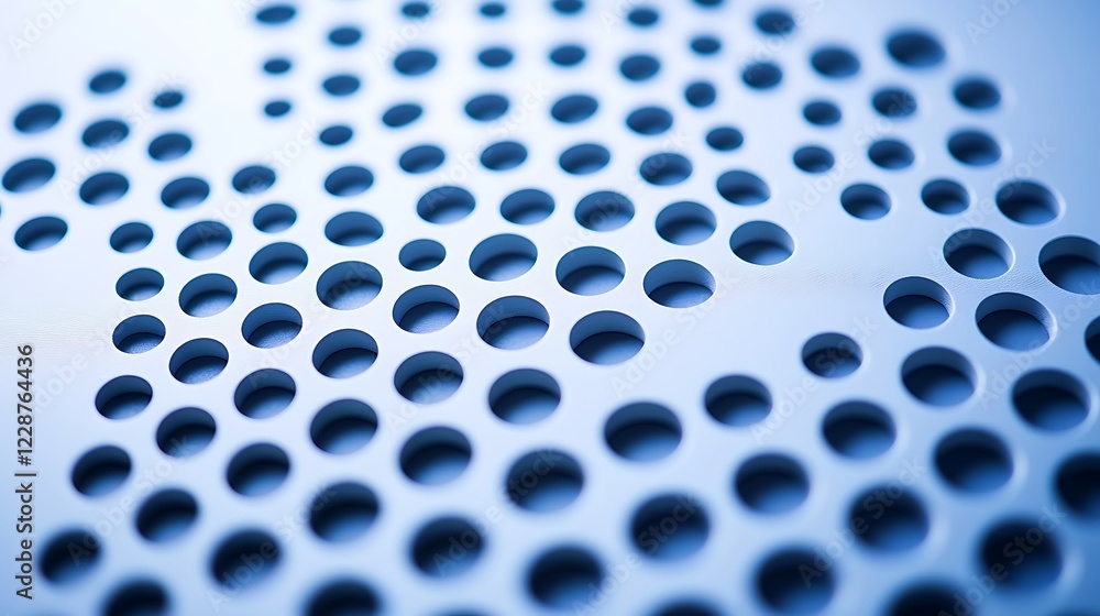 Abstract Blue Surface With Circular Perforations Abstract Blue Surface With Circular Perforations