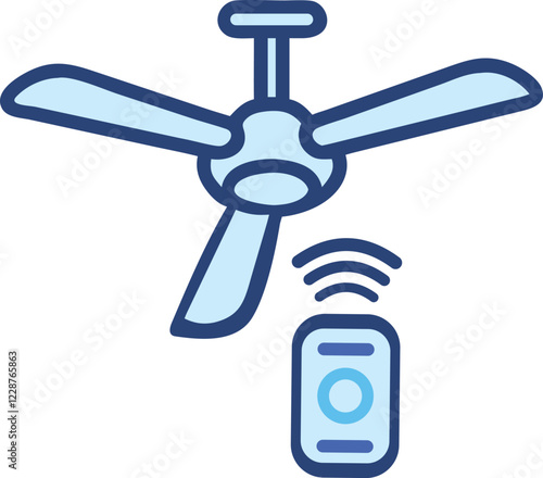 Smart ceiling fan with remote control