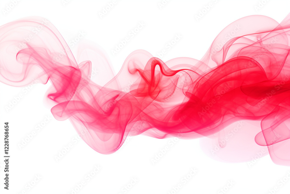 Isolated Red Smoke on White Background. Isolated Red Smoke on White Background.
