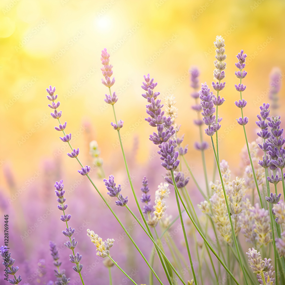 Obraz premium Stunning Lavender Field in Summer Sunlight