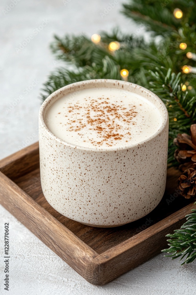 Cozy winter drink in rustic mug Cozy winter drink in rustic mug