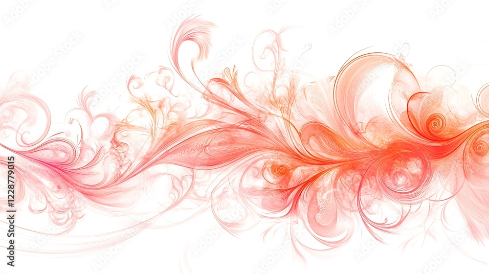 Abstract Coral Swirls Floral Design Artwork Abstract Coral Swirls Floral Design Artwork
