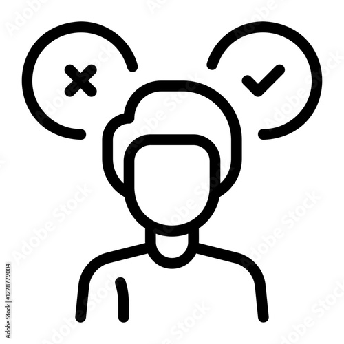 decision making line icon