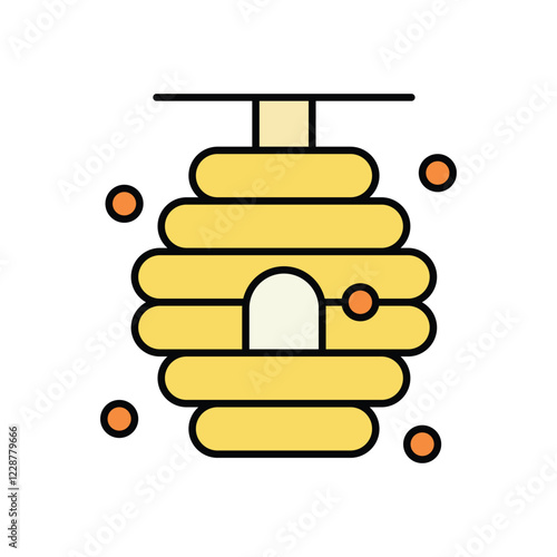 Beehive  icon isolated on a white background. Vector illustration.
