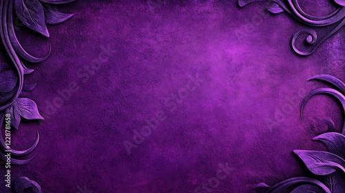 Purple textured background with ornate floral frame