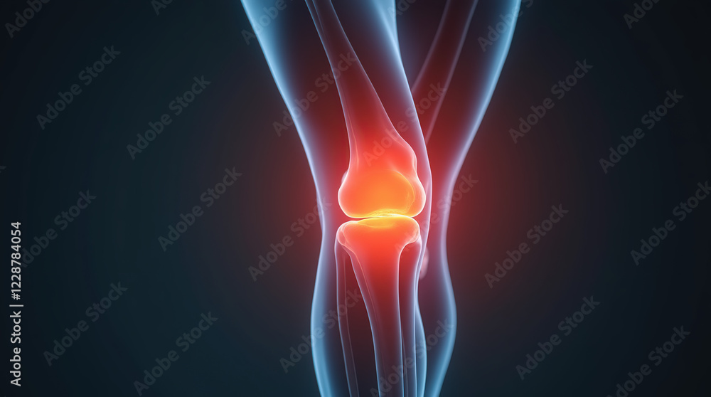 Runner knee joint pain ligament. Health concept.