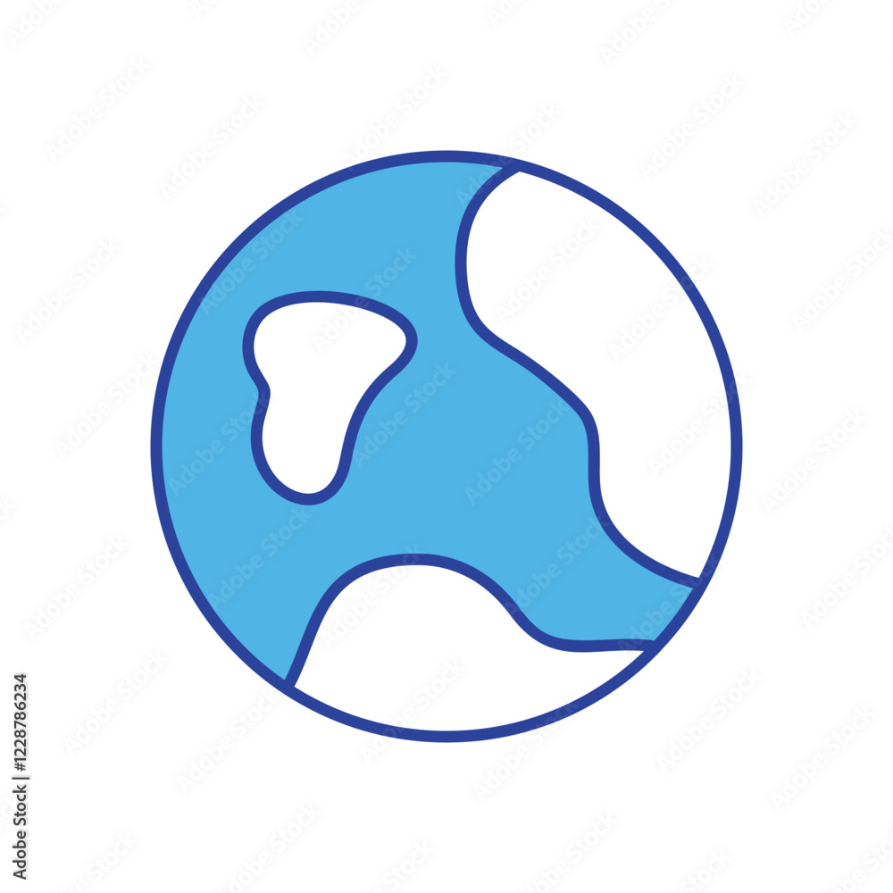 Earth icon isolated on a white background. Vector illustration. Earth icon isolated on a white background. Vector illustration.