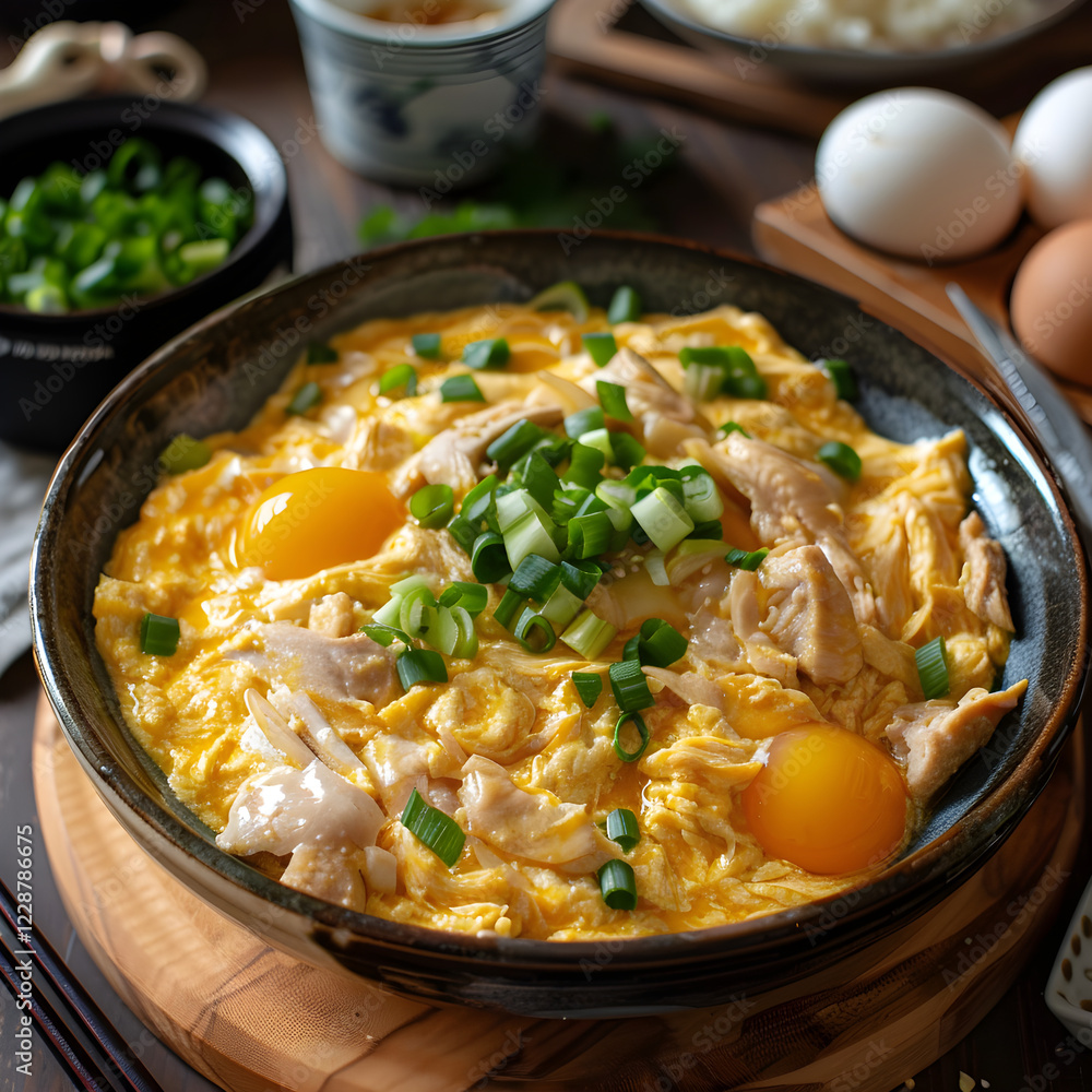 Oyakodon: Japanese Chicken and Egg Comfort Food in the making Oyakodon: Japanese Chicken and Egg Comfort Food in the making