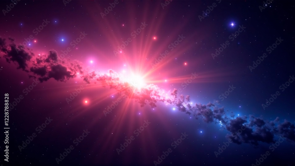 Fototapeta premium blue star burst