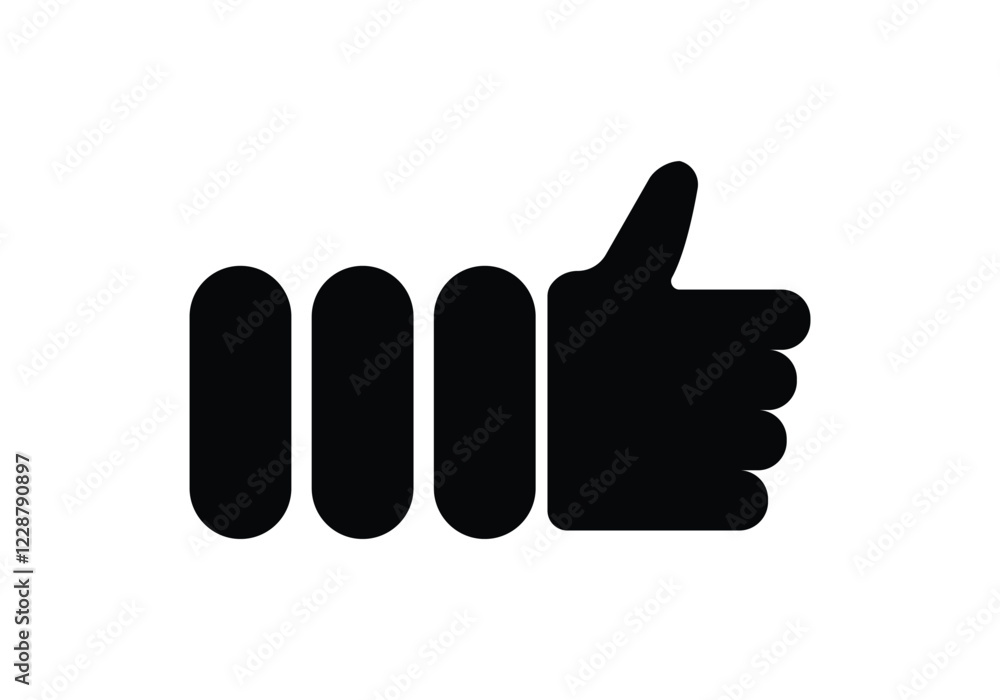 Thumbs up and thumbs down. Flat style - stock vector. Thumbs up and thumbs down. Flat style - stock vector.