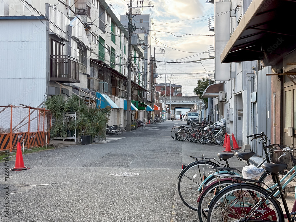Obraz premium 大阪西成区の街並み