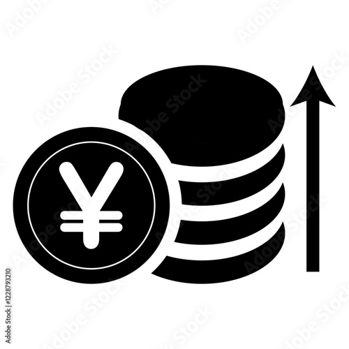  Japanese Yen or Chinese Yuan Financial Growth Icon