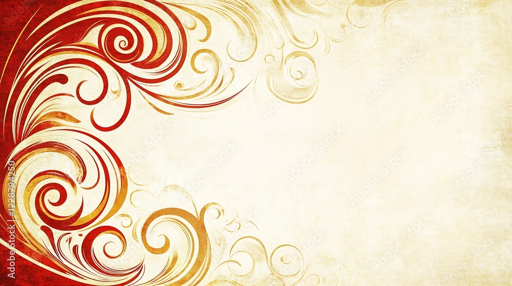 Abstract Red And Gold Swirl Design Background Abstract Red And Gold Swirl Design Background