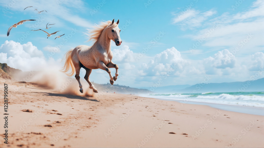 horse on the beach horse on the beach