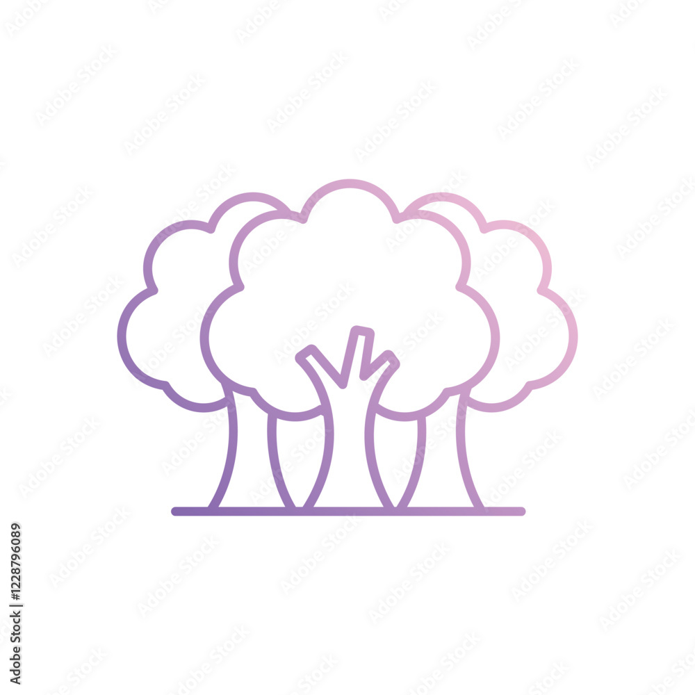 Tree icon isolated on a white background. Vector illustration. Tree icon isolated on a white background. Vector illustration.