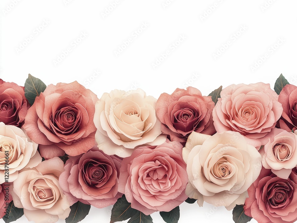 A beautiful arrangement of soft pink and cream roses with delicate petals, perfect for floral decoration or romantic occasions. A beautiful arrangement of soft pink and cream roses with delicate petals, perfect for floral decoration or romantic occasions.