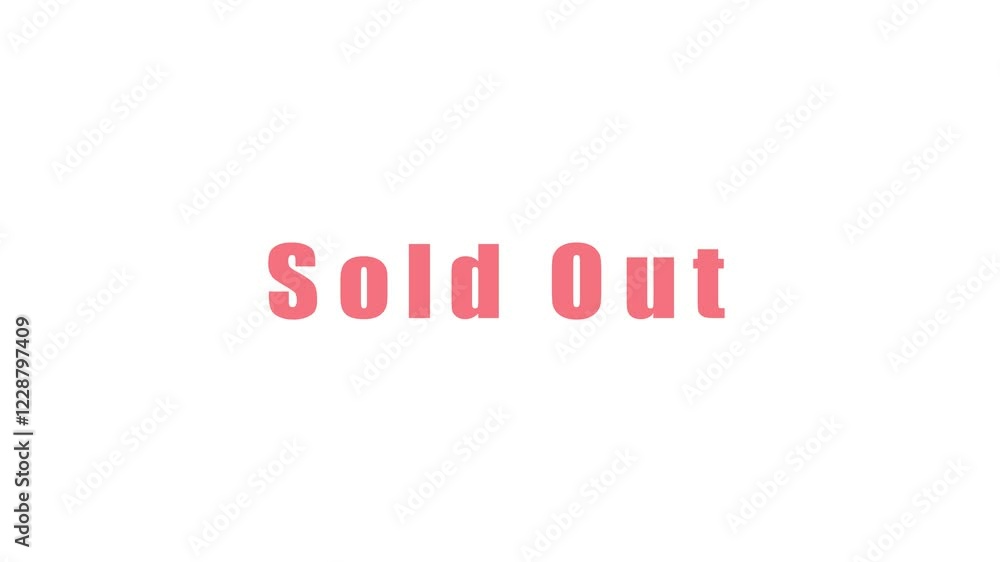 Sold out text for web sites and social media. Red sold out stamp seal hanging animation. Sold out text for web sites and social media. Red sold out stamp seal hanging animation.