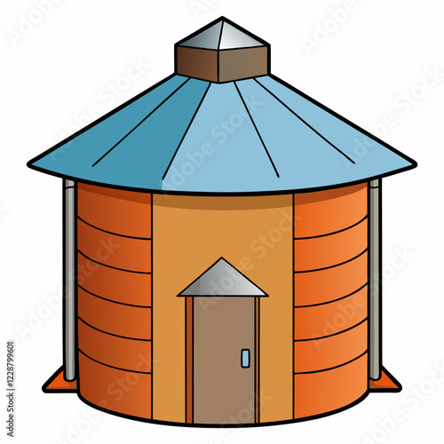 granary vector illustration