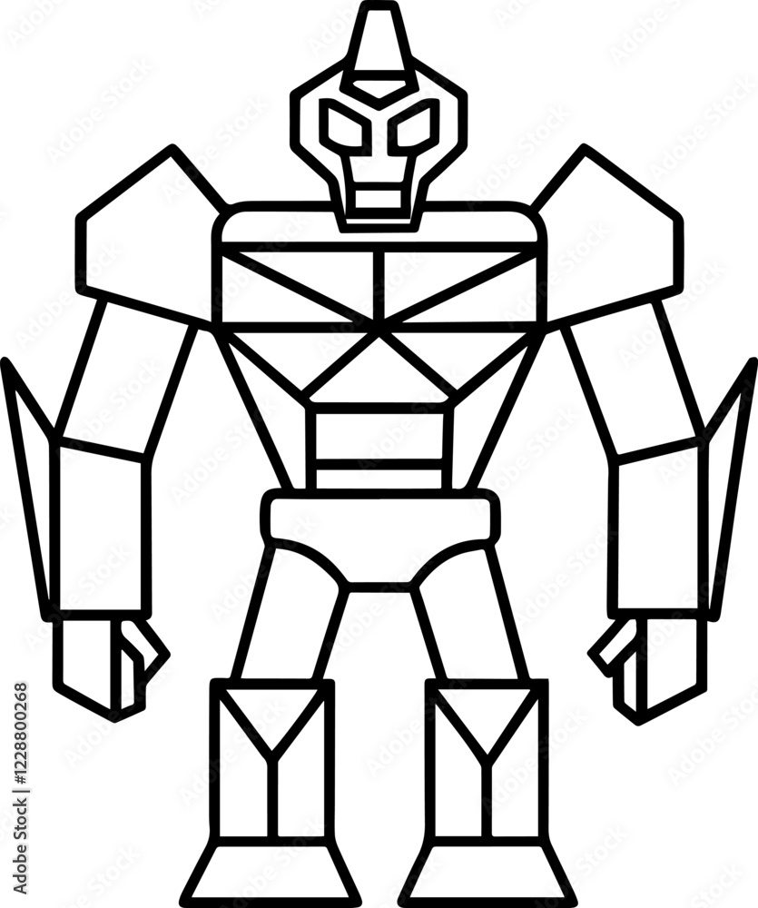 robot design outline vector illustration robot design outline vector illustration