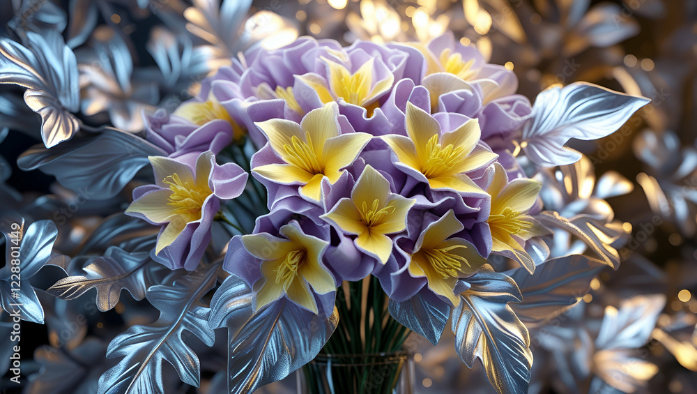 Obraz premium blue and yellow flowers