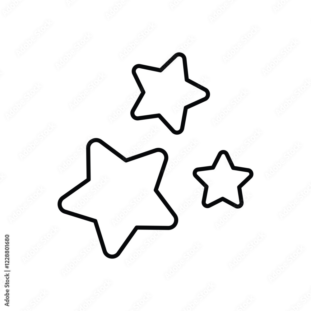 Star icon isolated on a white background. Vector illustration.