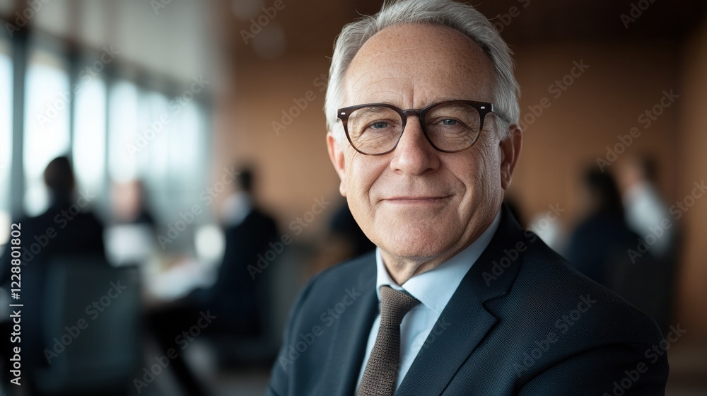Confident businessman smiles in modern office, leading with professionalism and expertise. Confident businessman smiles in modern office, leading with professionalism and expertise.