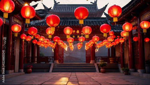 Wallpaper Mural Chinese lanterns in the chinese temple Torontodigital.ca