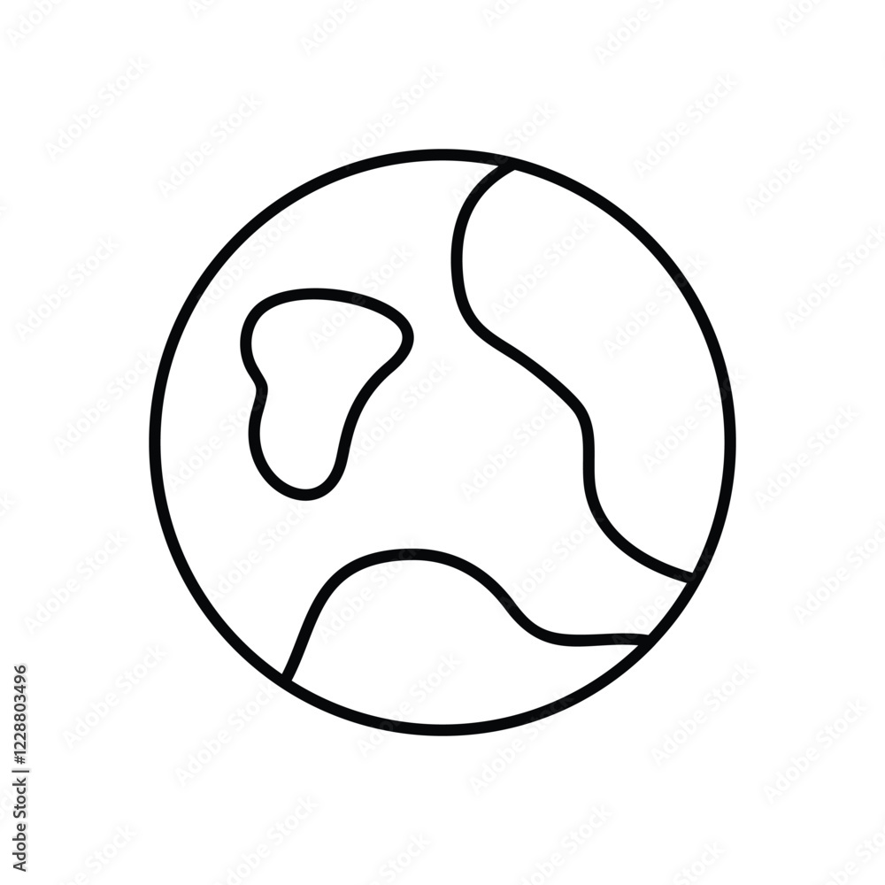 Earth icon isolated on a white background. Vector illustration. Earth icon isolated on a white background. Vector illustration.