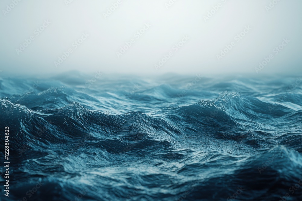 Blurry ocean waves background with blue tones Blurry ocean waves background with blue tones
