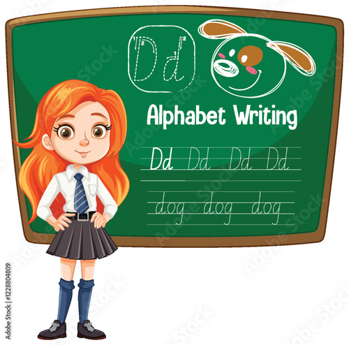 Alphabet Writing with Letter D