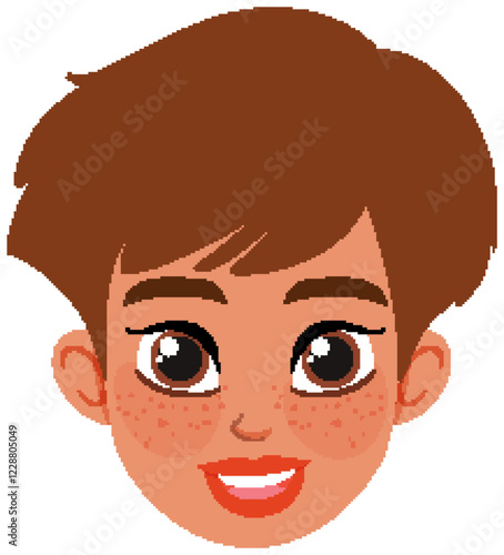 Smiling Cartoon Character Avatar