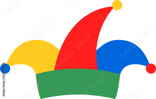 colorful jester hat illustration