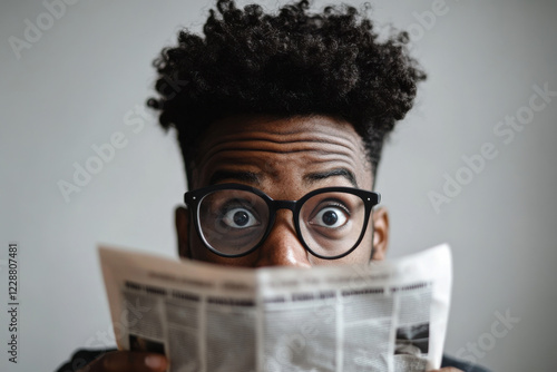 A person reading a sensational headline before and after learning the truth photo