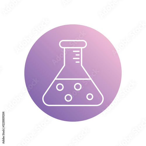 Science Beaker icon isolated on a white background. Vector illustration.