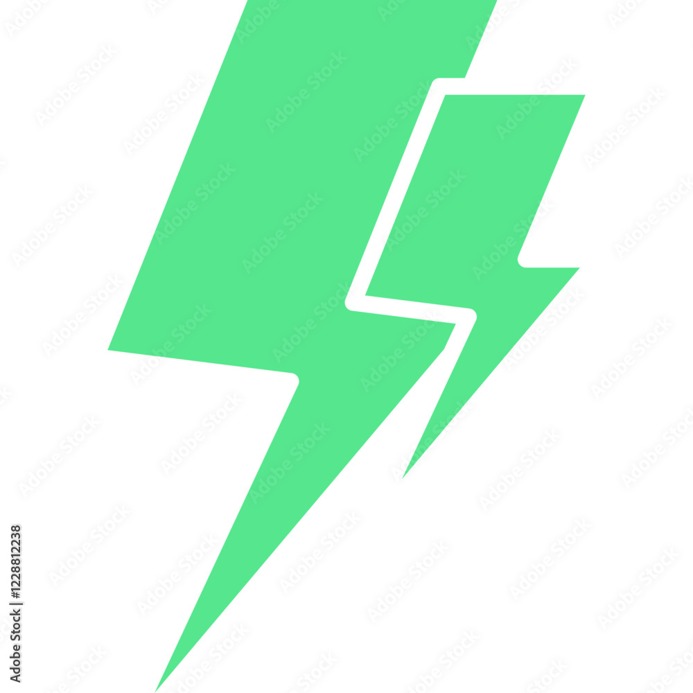 Obraz premium Electric Current icon single vector illustration