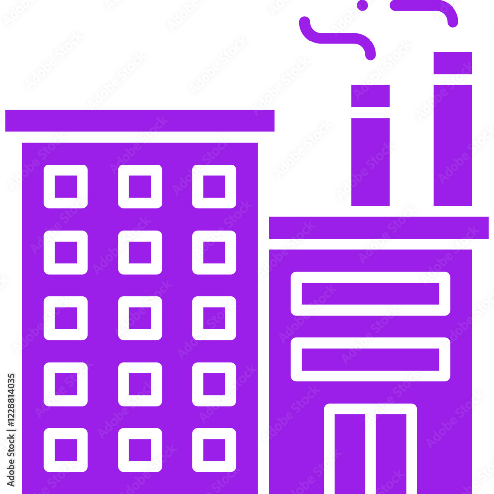 Factory II icon single vector illustration Factory II icon single vector illustration