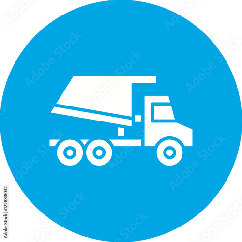 Tipper icon single vector illustration