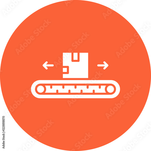 Conveyor III icon single vector illustration