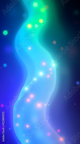 Wallpaper Mural Flowing blue and pink neon energy streams Torontodigital.ca