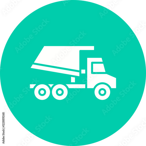 Tipper icon single vector illustration